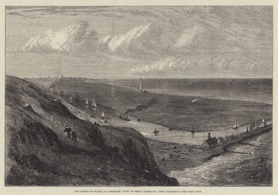 El Príncipe de Gales en Yarmouth, Vista de Great Yarmouth, desde Gorleston de Samuel Read